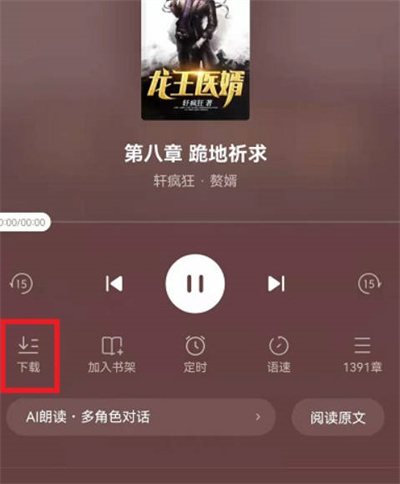 番茄小说怎么下载小说语音文件[图片3]